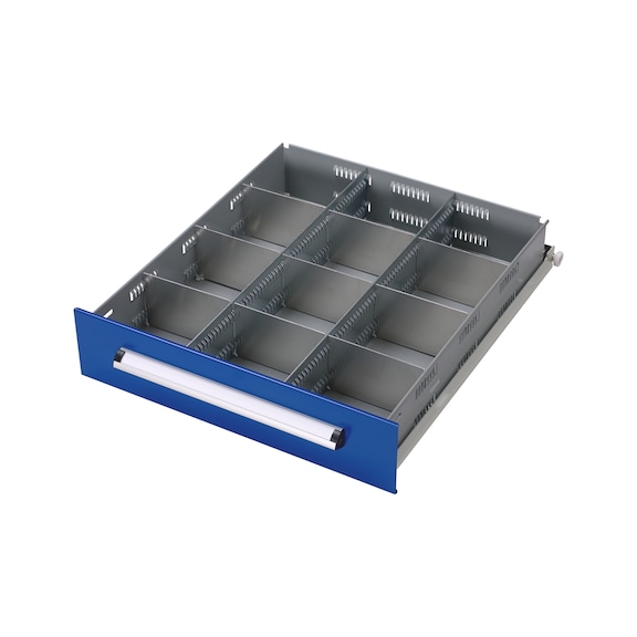 Drawer divider set, BASIC RW, 12 compartments - DRWR-DIVIDRSET-ASMBYTRLY-12FLD-KH100