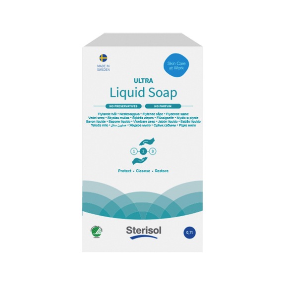 Liquid soap and shampoo, ultra-mild Sterisol liquid soap