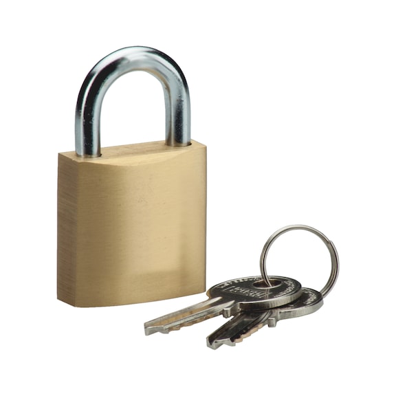 Padlock Brass - PADLOK-BRS-40MM-BRCKD5MM-TH22,5MM-H23MM