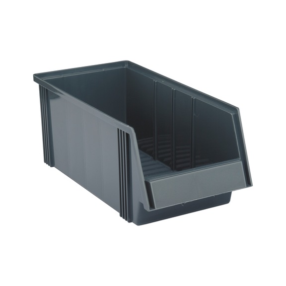 Open storage box - STRGBOX-PLA-GREY-400X186X156MM