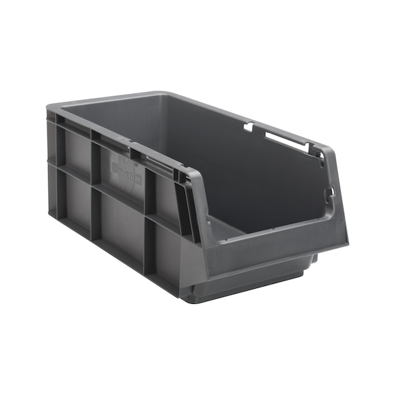 Open storage box - STRGBOX-PLA-GREY-380X185X150MM