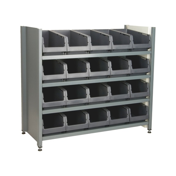 CPS shelving unit, table model, 4 levels - STRGSHLF-ST-400X850X1000MM