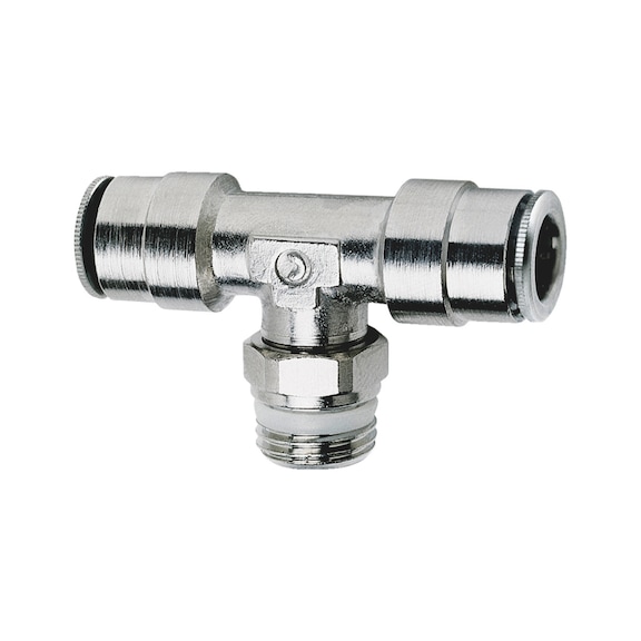 CL plug-in connector, adjustable T connector, taper thread