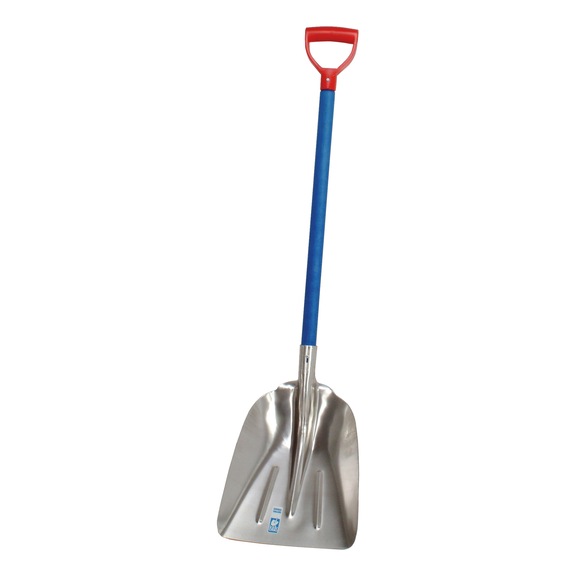 Alum. shovel w/wooden shaft, D handle