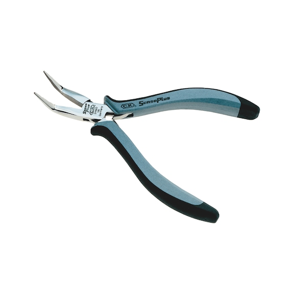 CK snipe nose electronics pliers, ESD, bent, serrated - 1