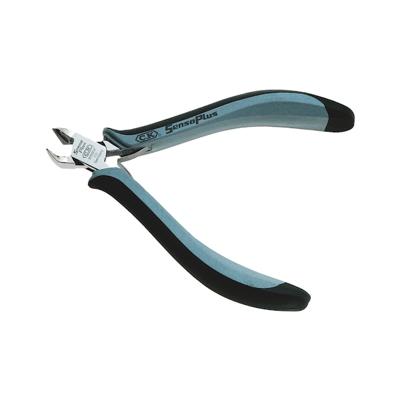 CK end cutting electronics nipper, ESD, slanted tip, bent to a 29° angle - 1