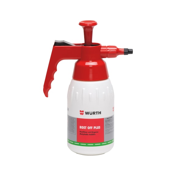 Product-specific pressure sprayer, unfilled - PMPSPRBTL-RUST-OFF-PLUS-EMPTY-1LTR