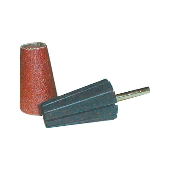 Rubber head for sanding roller, conical - 1