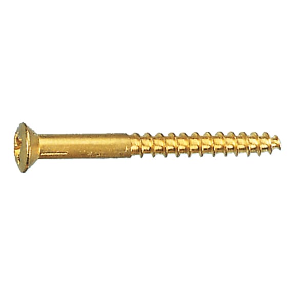 DIN 7995, brass screw, rounded countersunk head PZ - 1