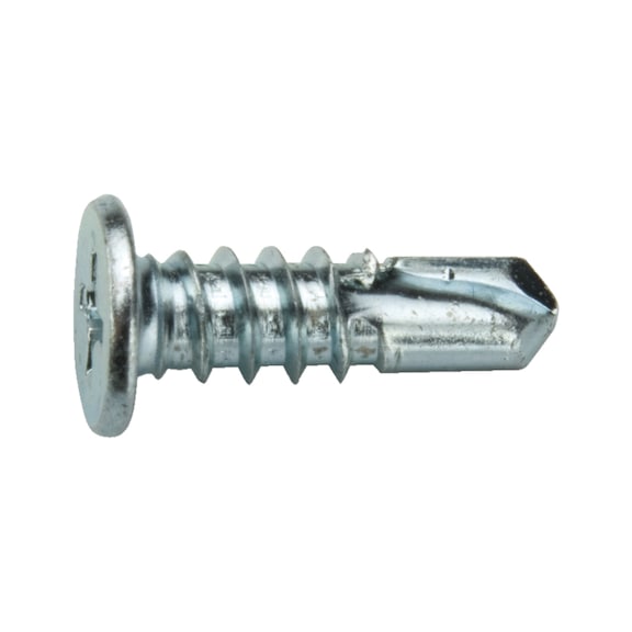 Flat-head drill tip screw PH cross-shaped slot