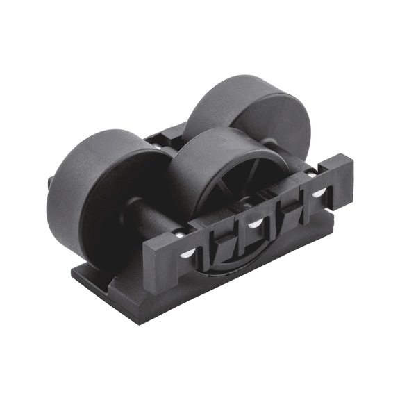 Unité de galet, plastique - ROLLUNT-PA-BLCK/BLCK-ESD-D26-50X33MM