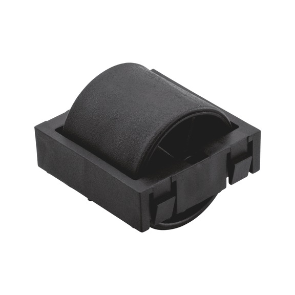 Roller unit plastic R28 - ROLLUNT-PA-BLCK/BLCK-D28-33X33MM