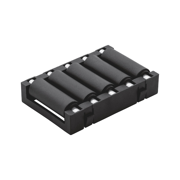 Roller unit plastic R9 - ROLLUNT-PA-BLCK/BLCK-D9-50X33MM