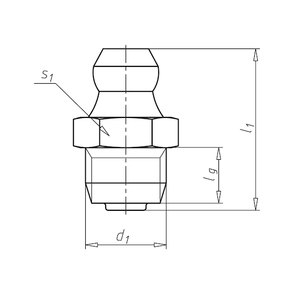 Graisseur conique 180° avec filetage autoformeur - 2