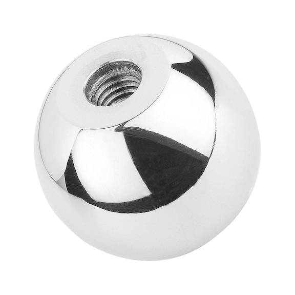 A2 stainless steel spherical button, polished Type C - 1
