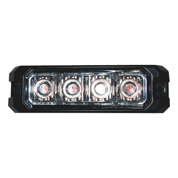 LED blinkende signallykt, 4 x 3&nbsp;W - VARSELBLINK LED 12/24V 98X28X19MM