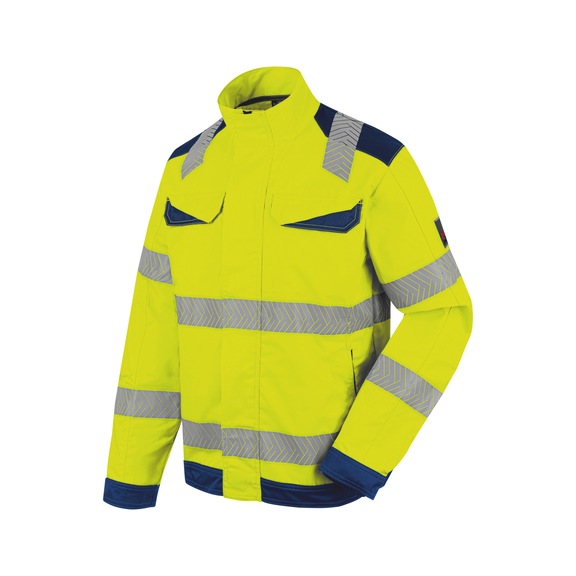 Fluorescent high-visibility jacket Domestic - HIVISJAC-FLUO-CTN/PES-YELLOW/NAVY-5XL