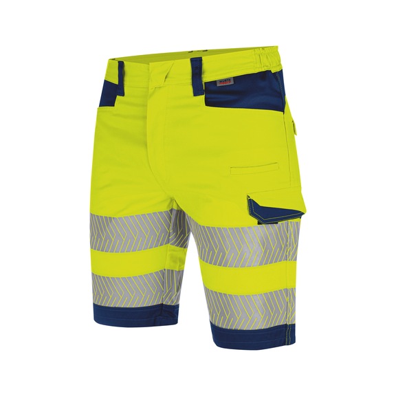 Pantalón corto Fluorescente de alta visibilidad, Clase 1 - BERMUDA-AV-FLUO-AMARILLO/MARINO-40