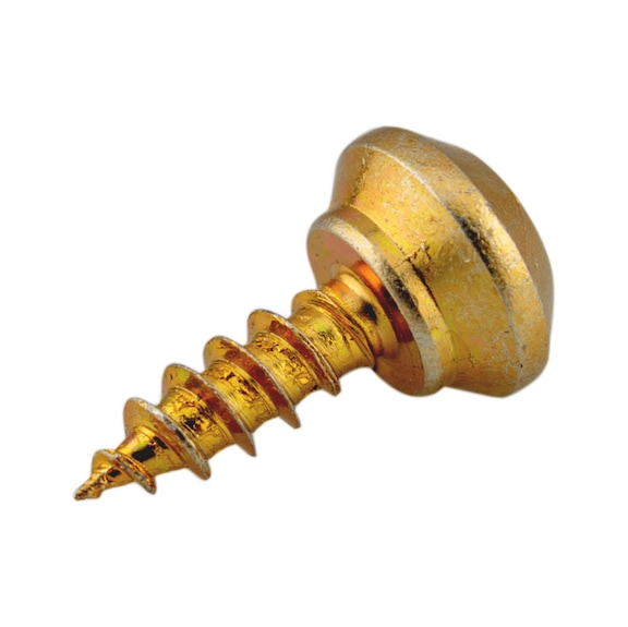 Yellow Zinc-Plated Steel Threaded Tip - SCR-NPL-CST-(A2C)-H2-4.3X12MM