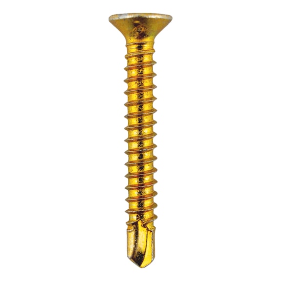 Yellow Zinc-Plated Steel Countersunk Screw