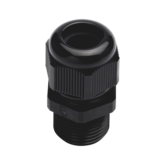 Cable gland PA, long thread - CBLGLND-RAL9005-M50X1,5/L-WS55-(27-35MM)