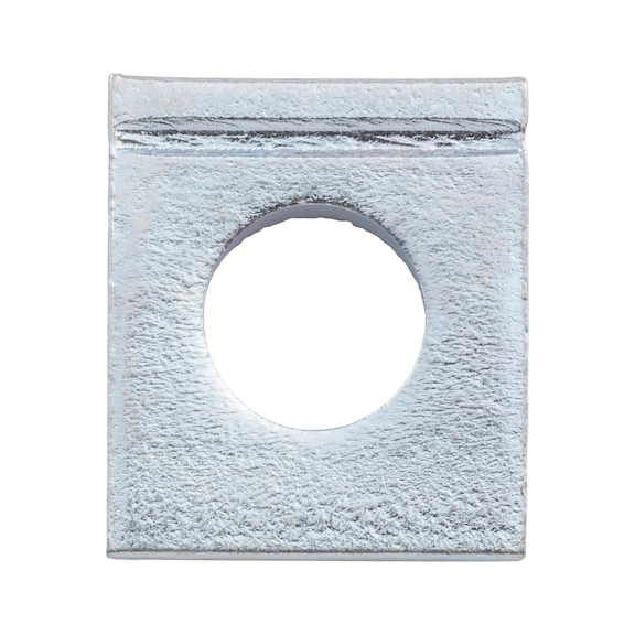 Square wedge-shaped washer DIN 435, zinc-plated steel, for I-section - 1