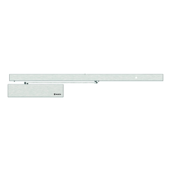 Electromagnetic hold-open device, single-leaf With GTS 630 and integrated smoke detector - HOLDOPNDEV-EFR-GTS630-DIN/L-(A2-DESIGN)