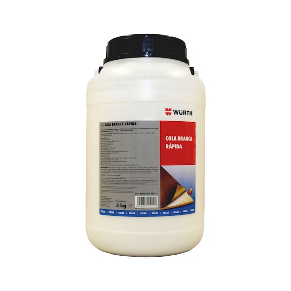 Universal cold wood glue, rapid D2 - QCKSTWOCLDGLU-UNI-D2-WHITE-5KG