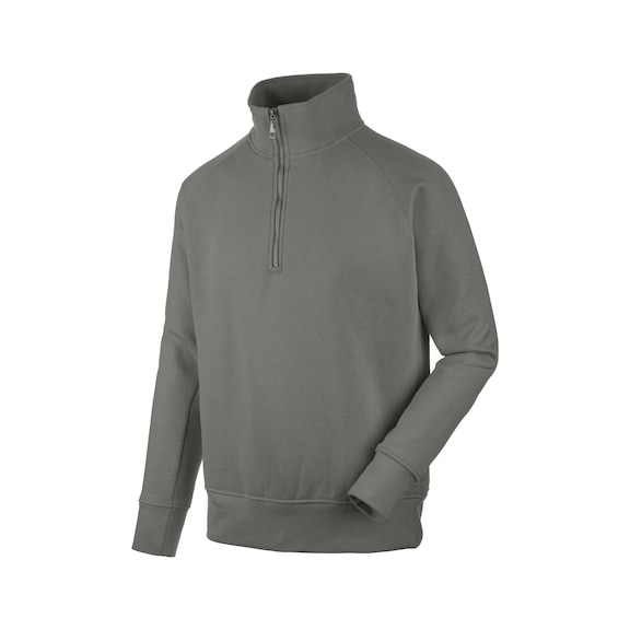 Arbeitstroyer Job+ - SWEATSHIRT 1/2 ZIP JOB+ SMOKE 3XL