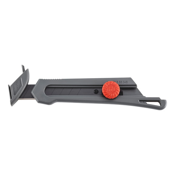 Sabitleme kenarlı ECO kesme bıçağı - FALÇATA-PLASTİK GÖVDE-GRİ-H18MM-L155MM