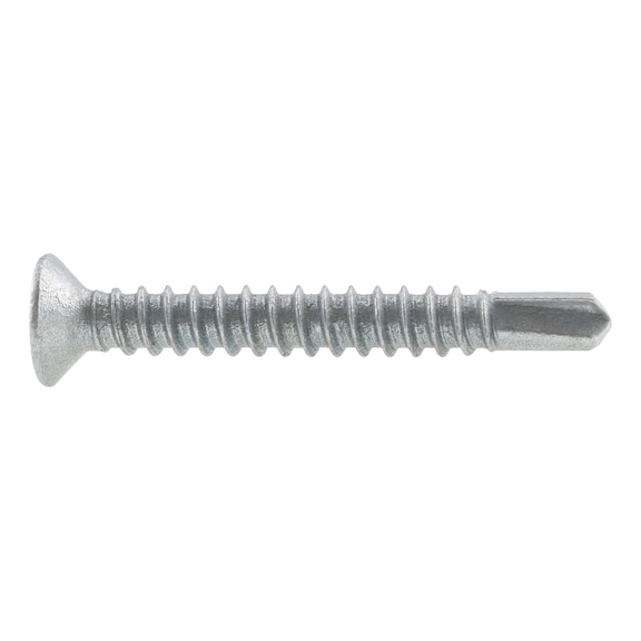 Window construction screw, self-drilling, raised countersunk head, Febos<SUP>®</SUP>Plus PH drive