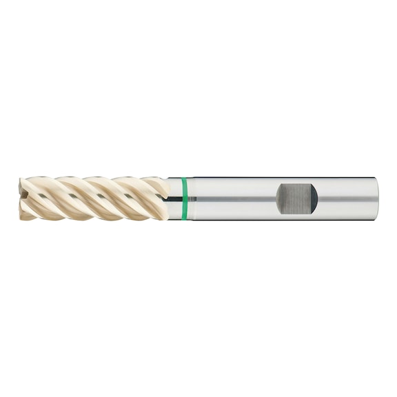 STC end mill Speedtwister-Universal, long, optional, five cutting edges, uneven angle of twist gradient, 3xD - 1