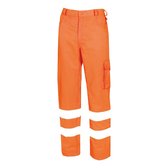High visibility trousers single colour - REFLEX NOHAVICE EN20471 ORANŽOVÉE L