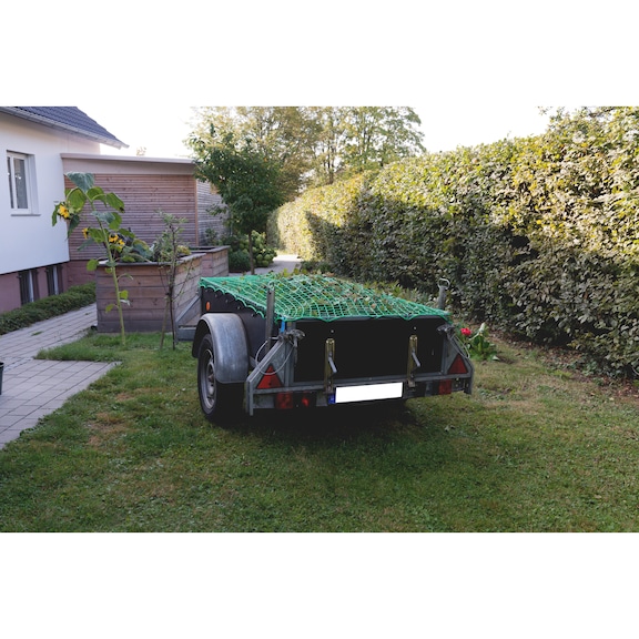 Cover net for car trailers, agricultural trailers and flatbeds - NET-TRAILER-FLBED-EXPNDR-45X45-1,5X2,2M