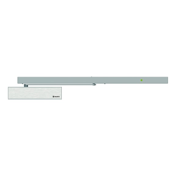 Elektromagnetische Feststellanlage einflügelig Bandgegenseite mit GTS 640 G und integriertem Rauchmelder - FESTSTLANLG-EFR-GTS640G-DIN/R-SILBER