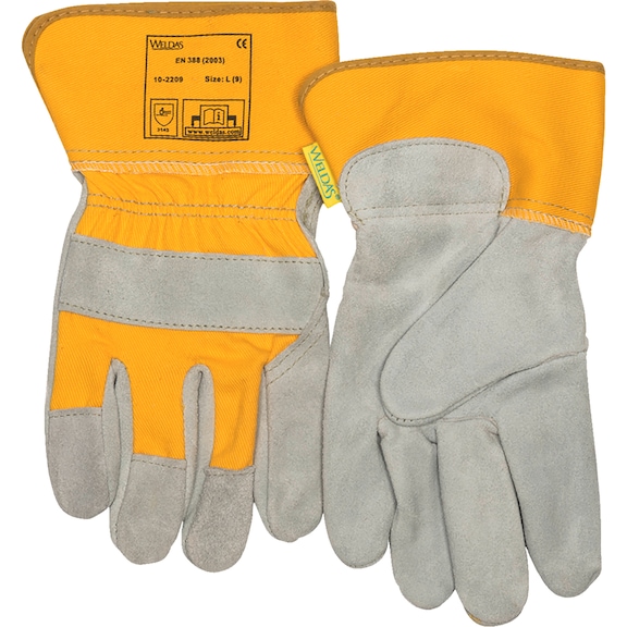 Protective glove, leather