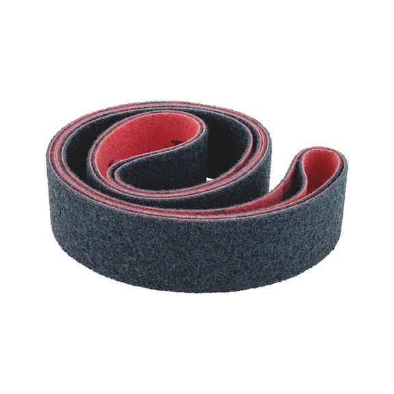 Non-woven sanding belt For RED PERFECT<SUP>®</SUP> 3D stationary contact grinding machines - SNDBL-FLC-FINE-75X2000MM