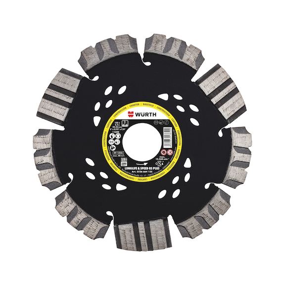 Disque diamant pour chantier Longlife & Speed RS Plus - CUTDISC-DIA-LS-RSP-CNST-BR22,23-D125MM