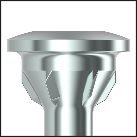 ASSY<SUP>®</SUP>plus 4 TH Glasleistenschraube Stahl gehärtet verzinkt Teilgewinde Top Head 60° Weiß - 4