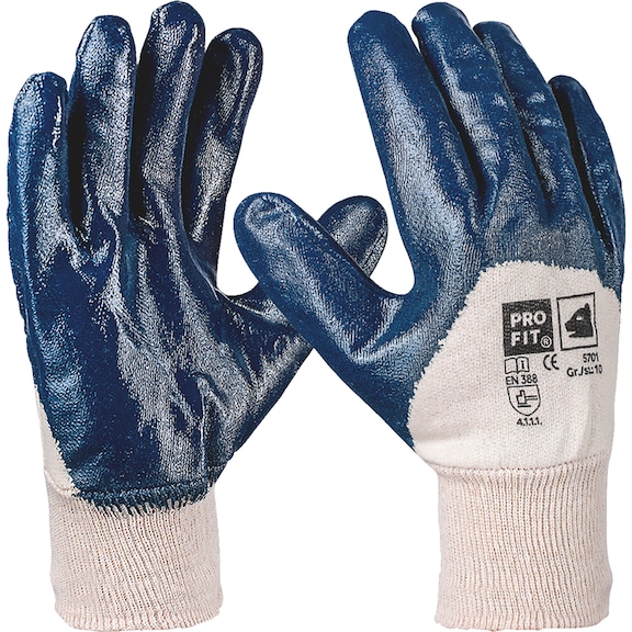 Protective glove, nitrile