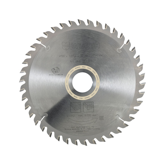 Circular saw blade for cordless wood circular saws
