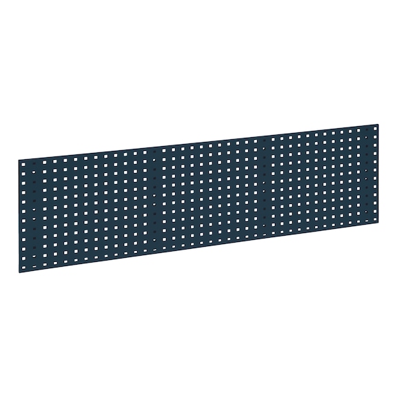 Base plate for square-perforated panel system - BSEPLT-RAL7016-ANTHRGREY-457X1486MM