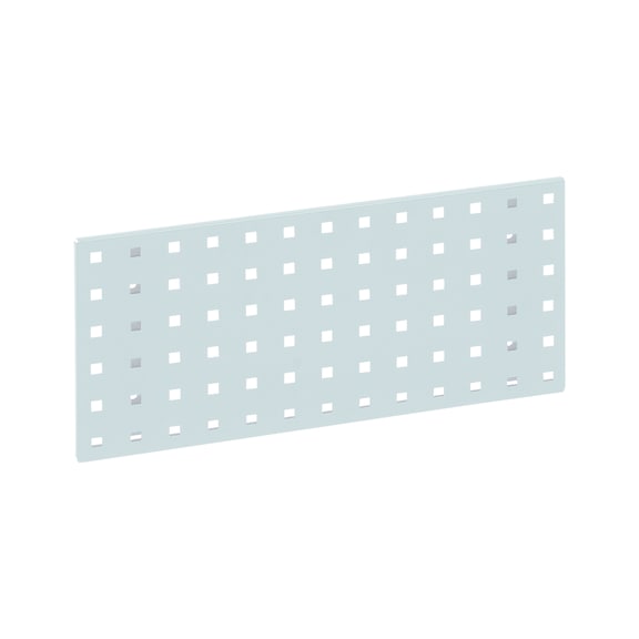 Base plate for square-perforated panel system - BSEPLT-RAL7035-LIGHT GREY-228X495MM