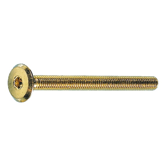 Furniture screw, brass-coated