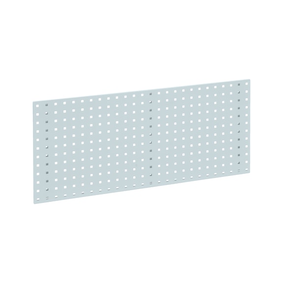 Base plate for square-perforated panel system - BSEPLT-RAL7035-LIGHT GREY-457X991MM