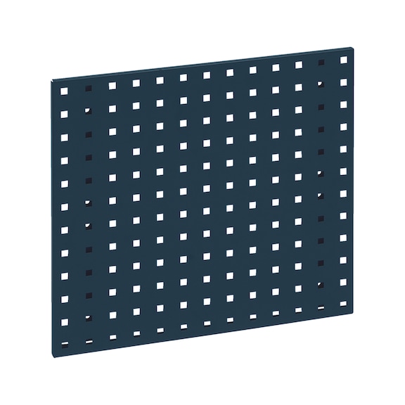 Base plate for square-perforated panel system - BSEPLT-RAL7016-ANTHRACITE GREY-457X495MM