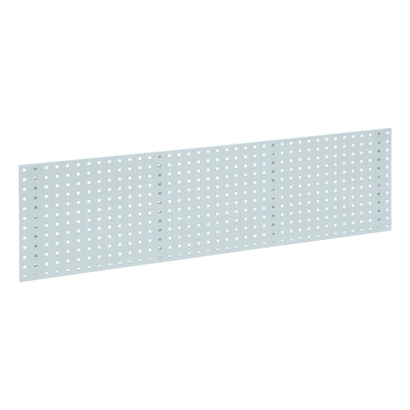 Base plate for square-perforated panel system - BSEPLT-RAL7035-LIGHT GREY-457X1486MM