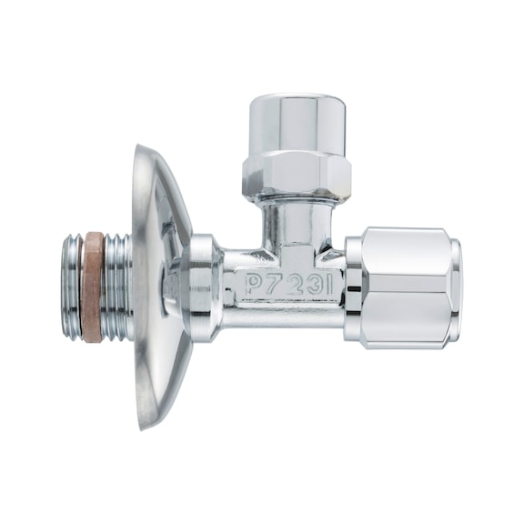 DIN regulating angle valve, 1/2 inch With self-sealing connecting thread - 2