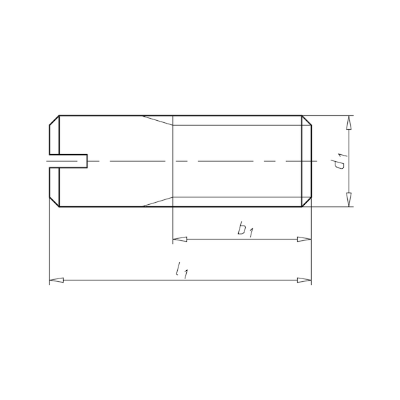 Schaftschraube mit Schlitz und Kegelkuppe DIN 427, Edelstahl A4, blank - 2