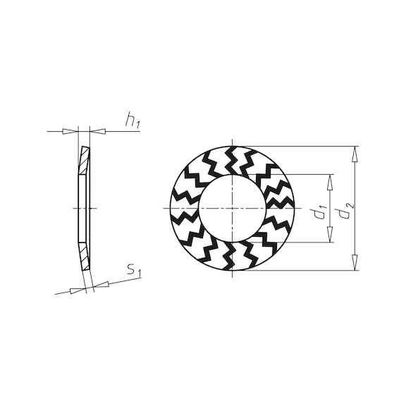 Locking disc spring washer, shape B A4 stainless steel, plain - 2